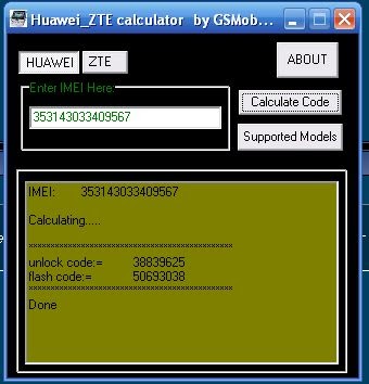 huawei unlock code calculator free